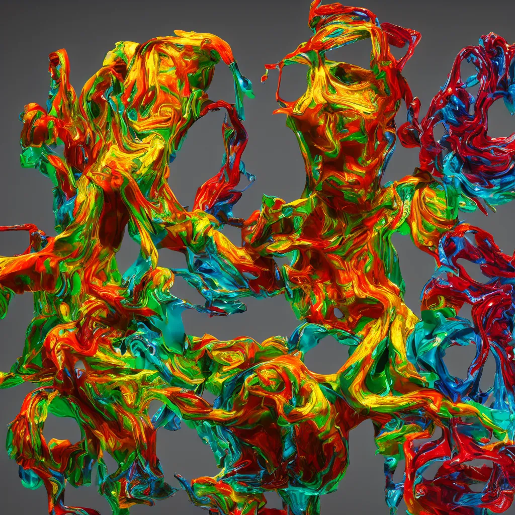 Image similar to painful pleasures by lynda benglis, octane render, colorful, 4 k, 8 k