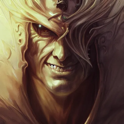 Prompt: close up alucard as giga chad, elegant, highly detailed, glorious, beautiful, centered, digital painting, artstation, concept art, smooth, sharp focus, illustration, artgerm, tomasz alen kopera, peter mohrbacher, donato giancola, joseph christian leyendecker, wlop, frank frazetta