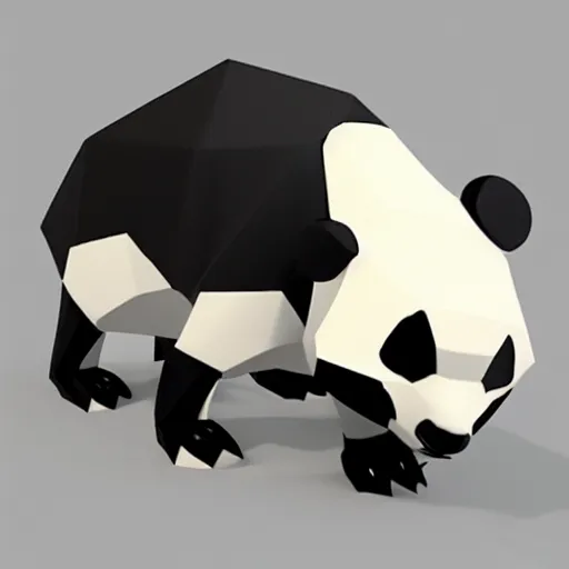 Image similar to low polygon panda 3d