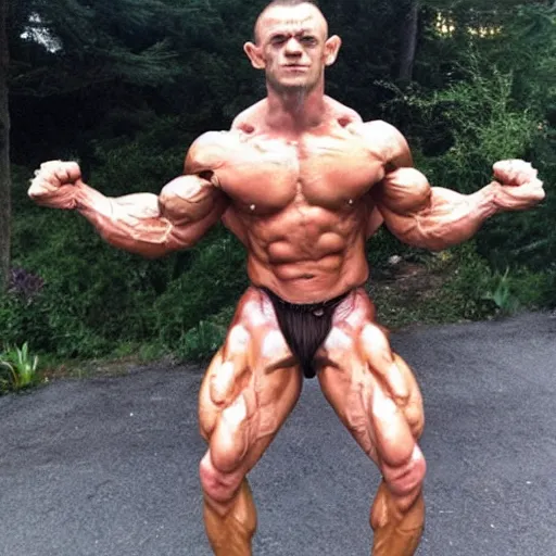 Image similar to Gollum is a jacked muscle builder gigachad