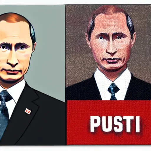 Image similar to anime putin portrait