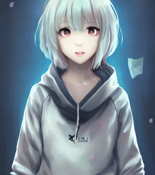 Prompt: chiaki nanami from danganronpa intensely gaming, a japanese girl with pale bobbed hair and a hoodie, gamer, awesome, art by stanley lau, artgerm, rossdraws, ross tran, sakimichan, cyarine, beautiful art