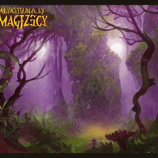 Image similar to a magical Malagasy forest, d&d concept art