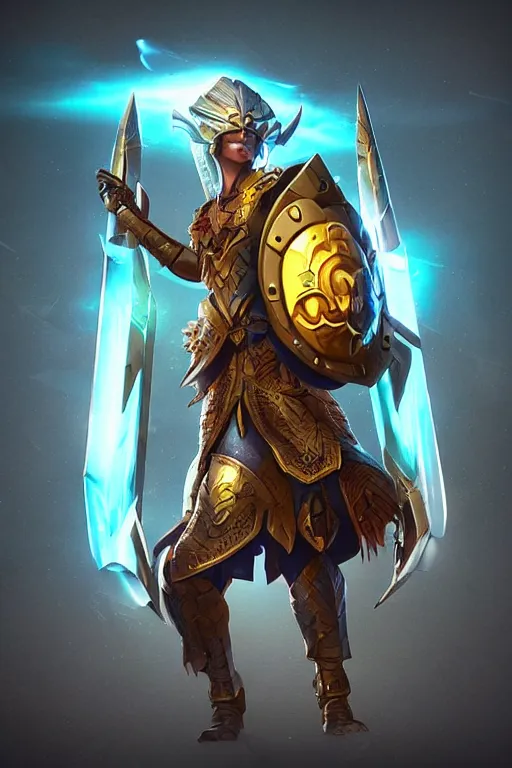 Image similar to shield fantasy epic legends game icon stylized digital illustration radiating a glowing aura global illumination ray tracing hdr fanart arstation by ian pesty and katarzyna da „ bek - chmiel