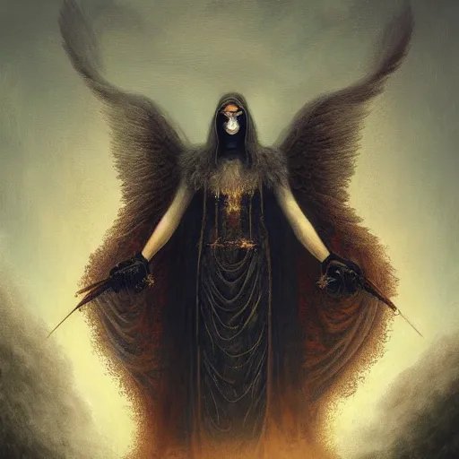 Prompt: a beautiful digital illustration portrait of the angel of death by benoit b. mandelbrot, steven belledin, martin johnson heade, lee madgwick, caspar david friedrich, and david rios ferreira. 8 k resolution trending on artstation concept art digital illustration