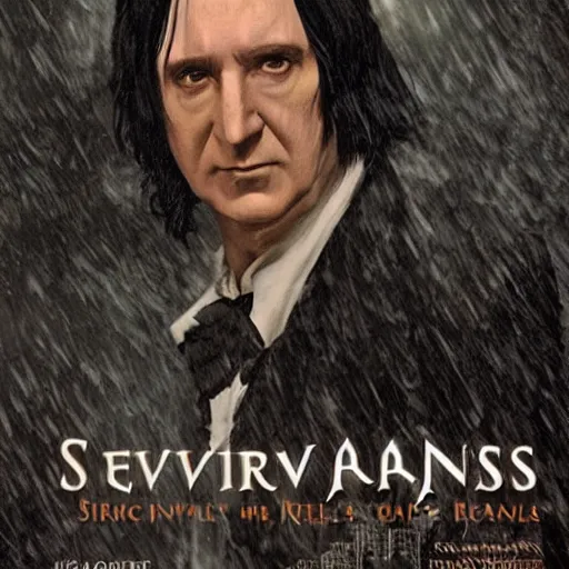 Image similar to Severus Snape, blade runner cover book