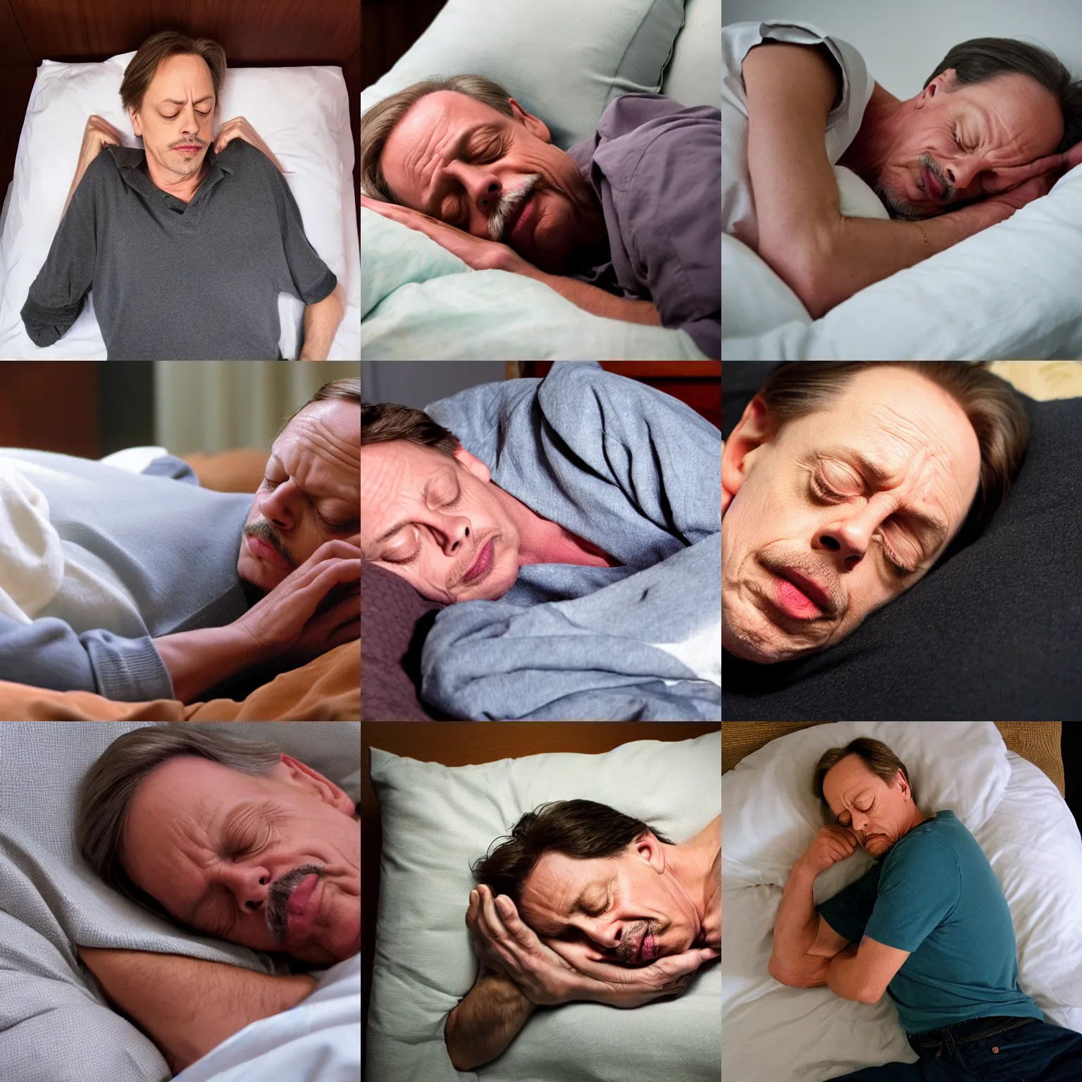 Image similar to Steve Buscemi sleeping peacefully