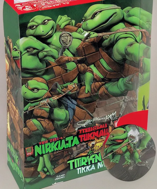 Image similar to packaging for a teenage mutant ninja turtle raphael neca toy