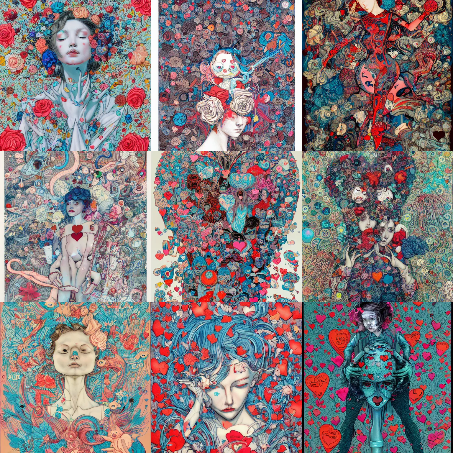 Prompt: all is full of love by james jean