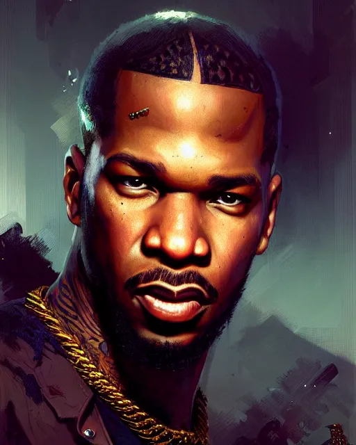 Image similar to the game rapper as a mysterious character, pulp character portrait, ultra realistic, concept art, intricate details, highly detailed by greg rutkowski, gaston bussiere, craig mullins, simon bisley