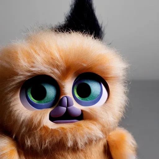 Image similar to A Furby designed by Apple Inc, studio photography