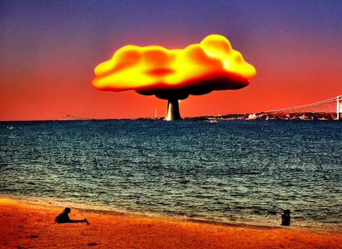 Image similar to nuclear mushroom cloud over lisbon