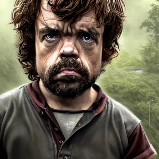 Prompt: peter dinklage as jurassic park as a velociraptor digital painting, extremely detailed, 4 k, intricate, brush strokes, mark arian, artgerm, bastien lecouffe - deharme