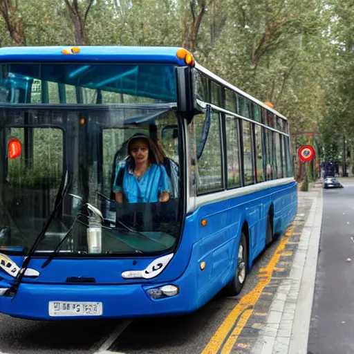 Image similar to walking bus, bus with legs instead of wheels, bus on long mechanical legs