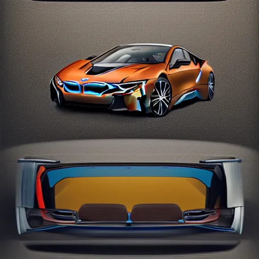 Prompt: bmw i 8 realsitic poster