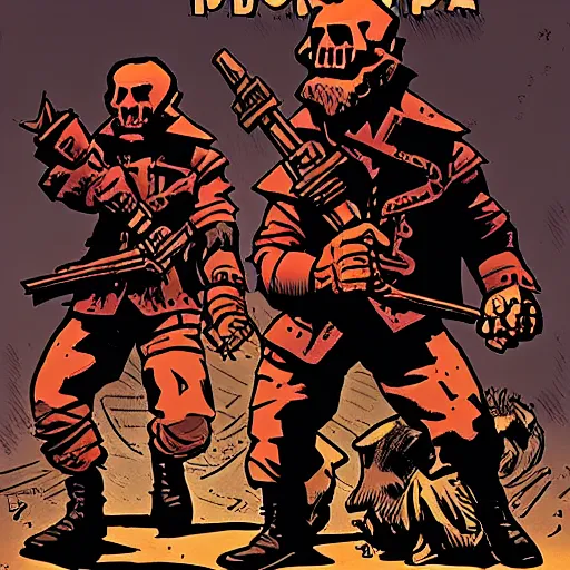 Prompt: soviet darkest dungeon by mike mignola