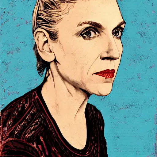 Image similar to rhea seehorn portrait by warhol