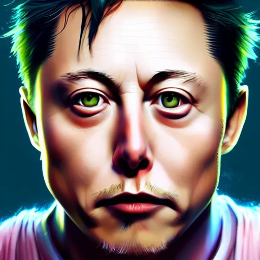 Prompt: anime portrait of elon musk as a yedi by Stanley Artgerm Lau, WLOP, Rossdraws, James Jean, Andrei Riabovitchev, Marc Simonetti, and Sakimichan, trending on artstation