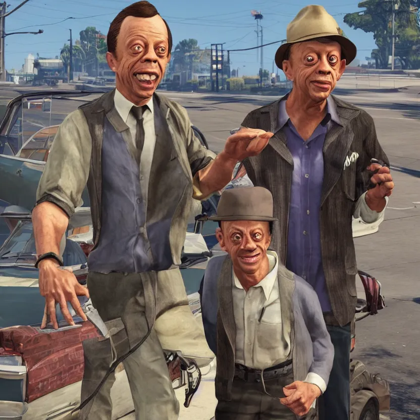 Prompt: don knotts as a gta 5 character