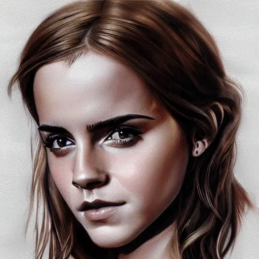 Image similar to emma watson body painted, art by artgerm and wlop