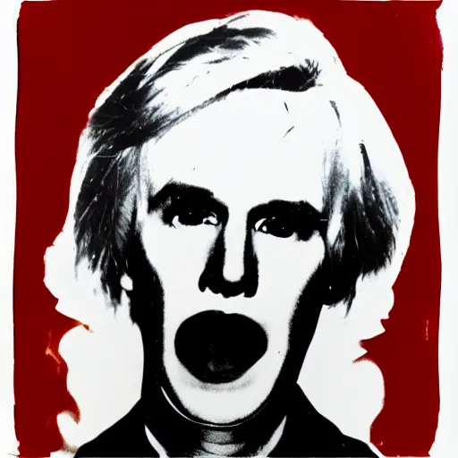 Image similar to andy warhol as a ghost