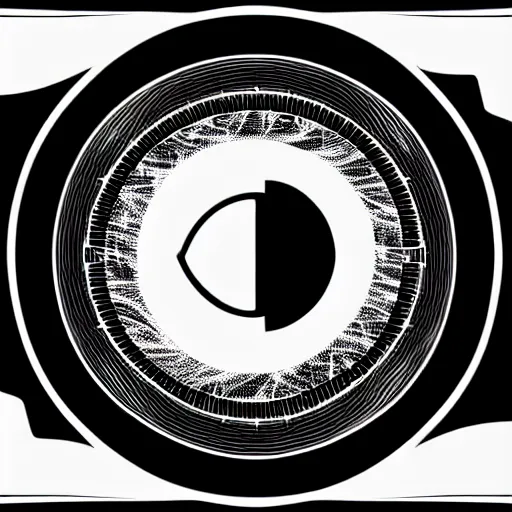 Prompt: black and white sci fi luxury themed svg vector art panel for cnc plasma, laser, stencil, unique art nouveau deco hole through circuit ocean wave design