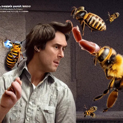 Prompt: hyperrealistic dslr film still of ace ventura pet detective in ancient rome, bees,, stunning 8 k octane comprehensive 3 d render, inspired by istvan sandorfi & greg rutkowski & unreal engine, perfect symmetry, dim volumetric cinematic lighting, extremely hyper - detailed, extremely lifelike attributes & lifelike texture, intricate, masterpiece, artstation, stunning