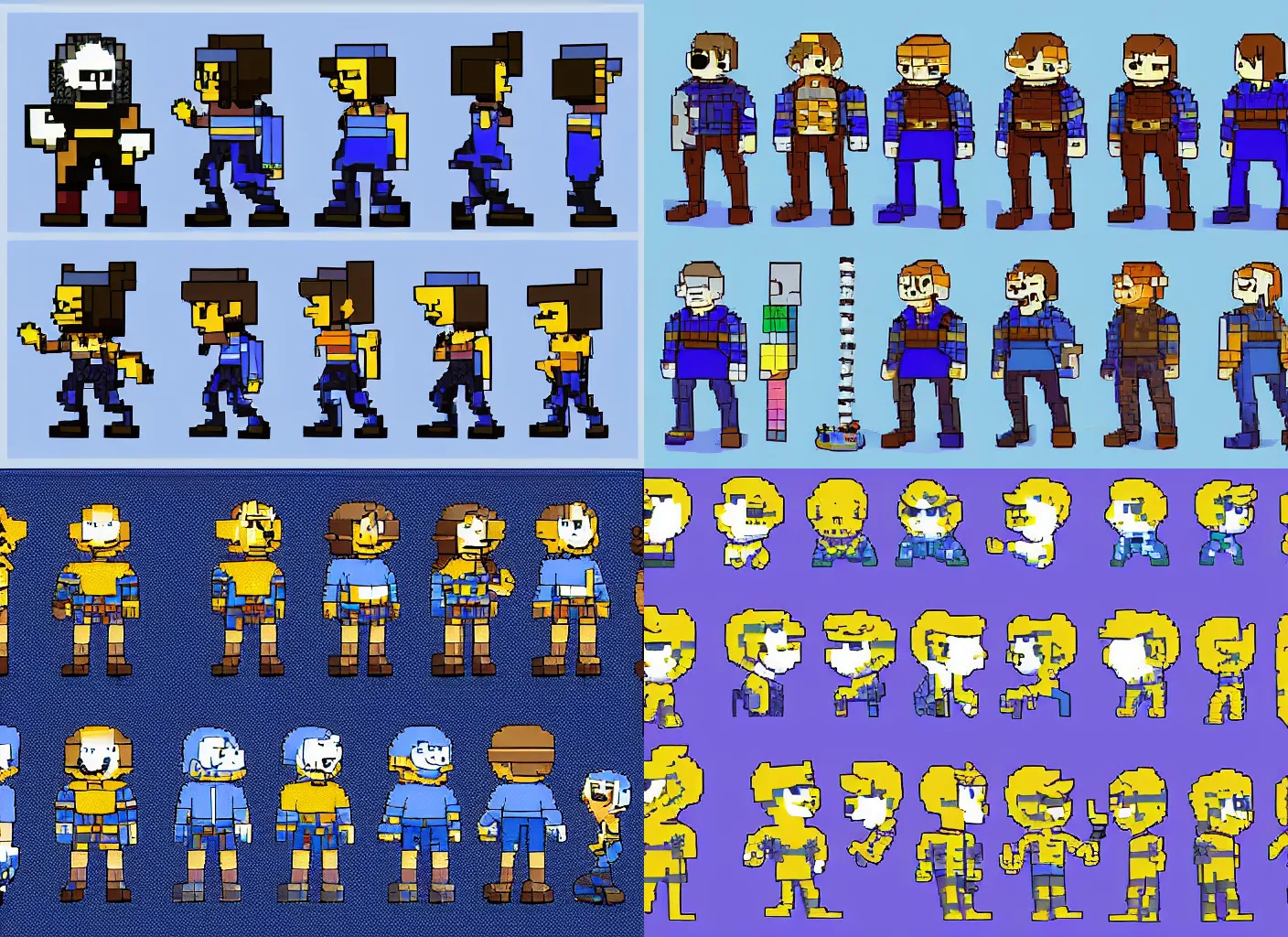 Undertale Video Game Inspired Sprite Art 