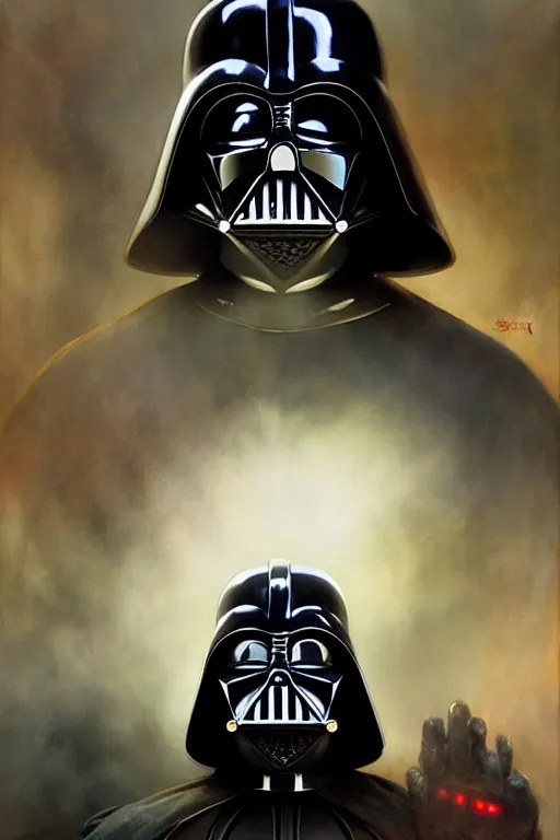 Prompt: Darth Vader portrait by Stanley Artgerm Lau, greg rutkowski, thomas kindkade, alphonse mucha, loish, norman Rockwell