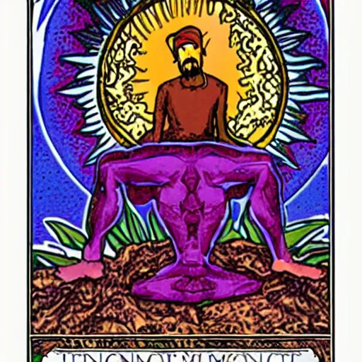 Image similar to Terence McKenna tarot card