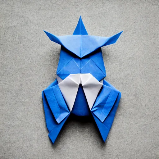 Prompt: origami of a monster, product photo, crisp