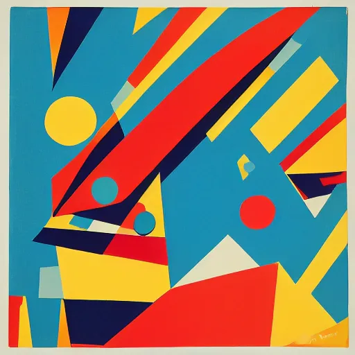 Image similar to a mid - century abstract album cover by mary blair