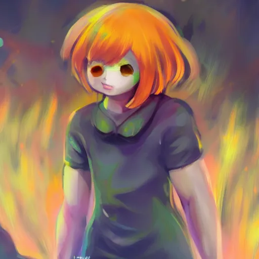 Image similar to Frisk Sans Chara Fusion, digital Painting, ultradetailed, artstation, oil Painting, ultradetailed, artstation