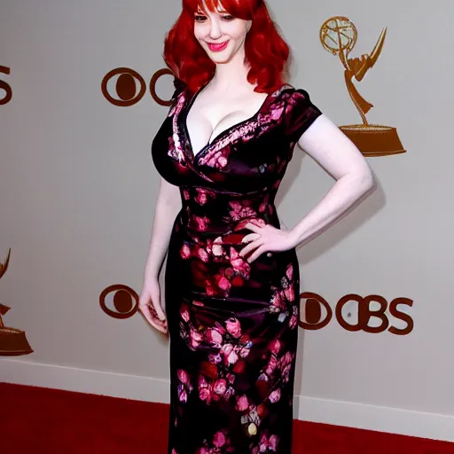 Prompt: christina hendricks with qi pao,