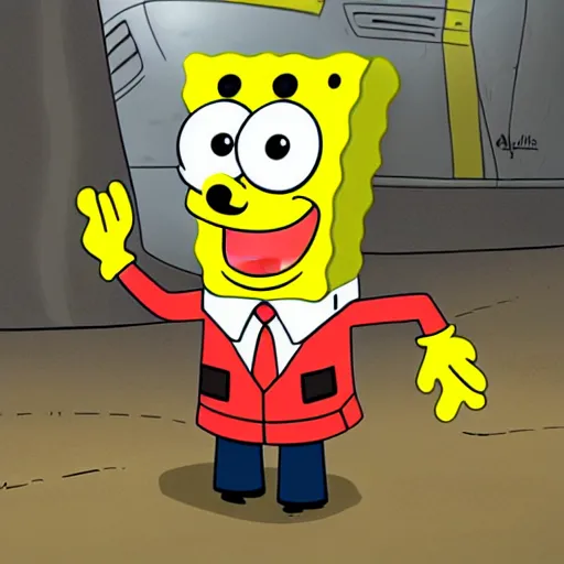 Prompt: spongebob as a firefighter in the city, cinematic, sci-fi, high definition, digital art, artstasion, deep depth of field