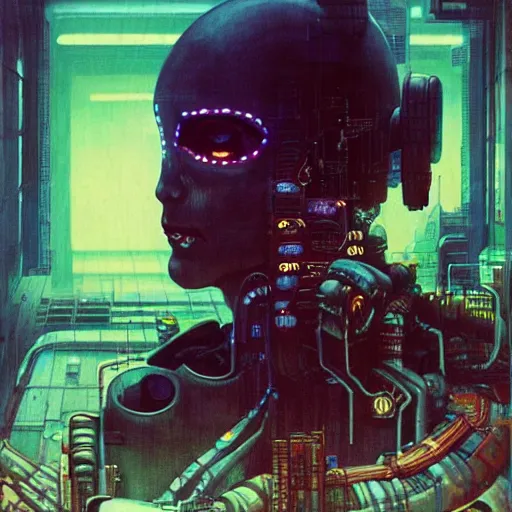 Prompt: portrait of cyberpunk computer scientist who served as systems engineer dancer on the neo Tokyo streets of the Mecha Empire city during the Festival of Masks, award-winning realistic sci-fi concept art by Beksinski, Bruegel, Greg Rutkowski, Alphonse Mucha, and Yoshitaka Amano