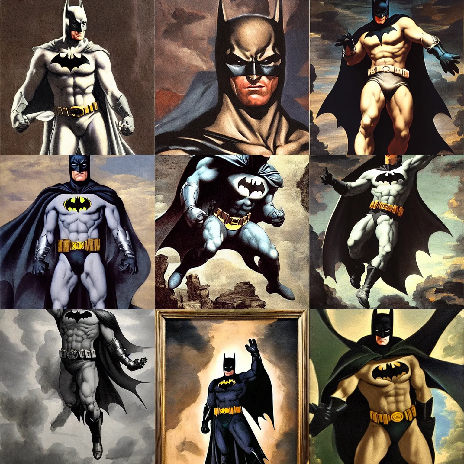 Prompt: batman by michelangelo neoclassical, academic painting