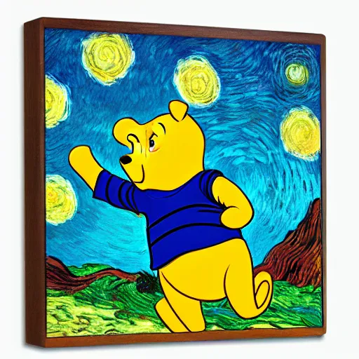 Prompt: Titan Winnie the pooh, painting in style of Vincent van Gogh