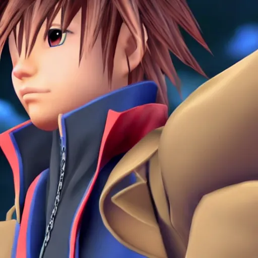 Prompt: Sora from Kingdom Hearts,CG,cutscene