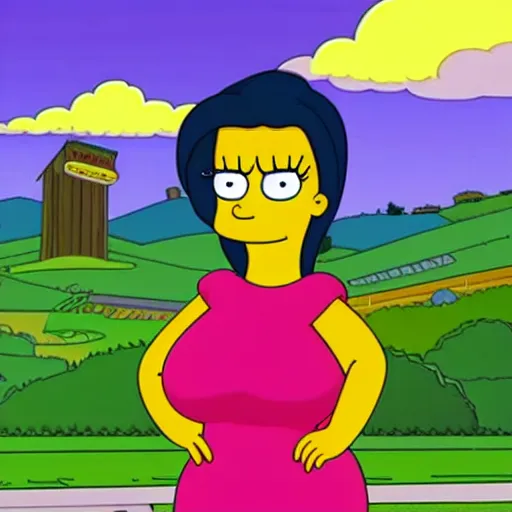 Image similar to kim kardashian in the simpsons super high quality 4k HD