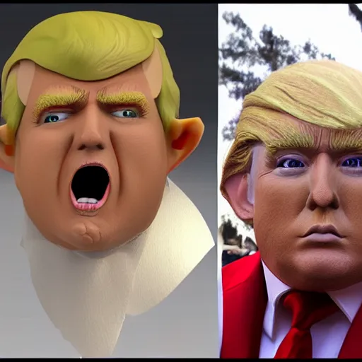 Image similar to a fantasy elf that looks like donald trump