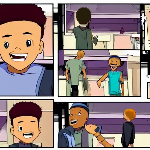 Prompt: riley from boondocks is happy = n 4