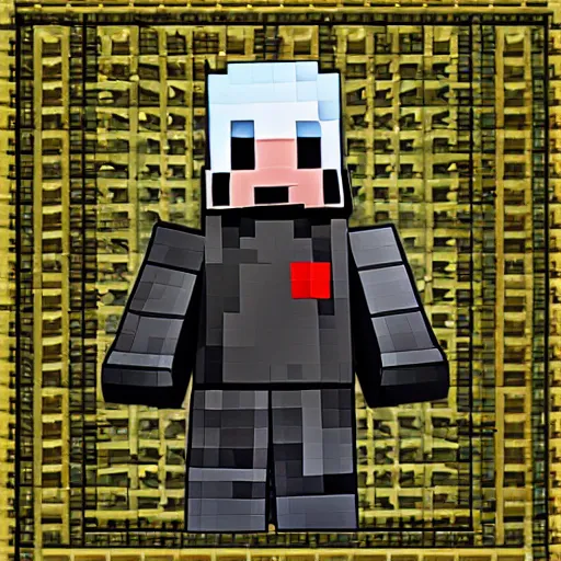 Image similar to john snow in minecraft