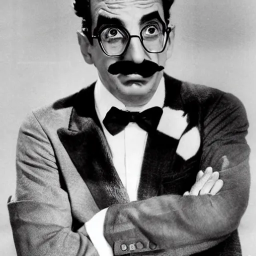 Prompt: Groucho Marx as head coach of the Pittsburgh Steelers