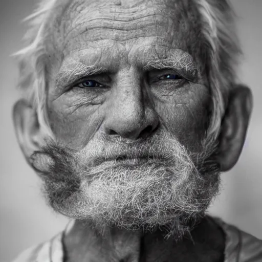 Image similar to a very ugly blue eyed old man