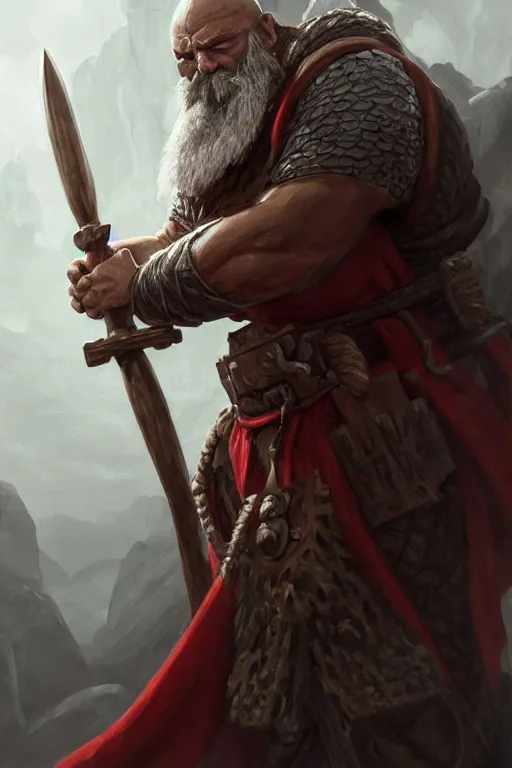 Image similar to strong man with draconic face features, wearing a simple robe, holding a war hammer, highly detailed, d & d, fantasy, highly detailed, digital painting, trending on artstation, concept art, sharp focus, illustration, global illumination, shaded, art by artgerm and greg rutkowski and fuji choko and viktoria gavrilenko and hoang lap