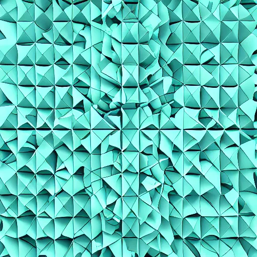 Image similar to 3D render of abstract geometric shapes on a mint background