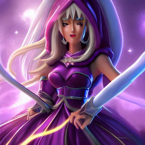 Prompt: beautiful dark magician girl, full body, mystical, ultra detailed, 4k