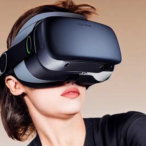 Image similar to next generation virtual reality headset, futuristic, studio photo