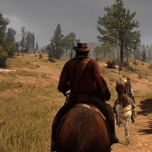 Image similar to Jesus Christ in Red Dead Redemption cutscene